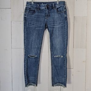 Free People Destroyed Ankle Skinny Jeans